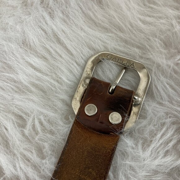 Vintage 90s Y2KJeff Gallea LA Brown Leather Grommet Studded Boho Western Belt  L main image 4